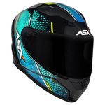 Capacete Asx City Storm - Preto/Tifanny/Amarelo