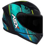 Capacete Asx City Storm - Preto/Tifanny/Amarelo