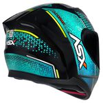 Capacete Asx City Storm - Preto/Tifanny/Amarelo