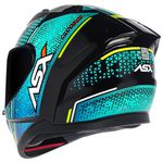 Capacete Asx City Storm - Preto/Tifanny/Amarelo