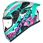 Capacete Norisk Flow Robot - Branco Verde