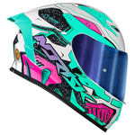 Capacete Norisk Flow Robot - Branco Verde