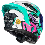 Capacete Norisk Flow Robot - Branco Verde