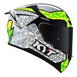 Capacete Kyt Tt Course Arbolino Replica - Prata verde