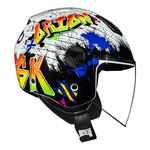 Capacete Norisk Orion (Aberto) Shine - Branco Laranja