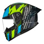 Capacete Norisk Carbon R Team - Amarelo Azul