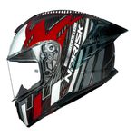 Capacete Norisk Carbon R Team - Vermelho Branco