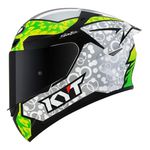 Capacete Kyt Tt Course Arbolino Replica - Prata verde
