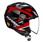 Capacete Norisk Orion (Aberto) Denver - Preto Vermelho