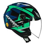 Capacete Norisk Orion (Aberto) Denver - Azul Verde