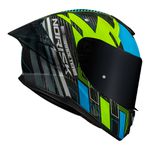 Capacete Norisk Carbon R Team - Amarelo Azul