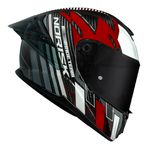 Capacete Norisk Carbon R Team - Vermelho Branco