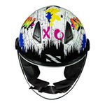 Capacete Norisk Orion (Aberto) Shine - Branco Laranja