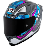Capacete Kyt Striker 2V Tech - Cinza Azul Rosa.