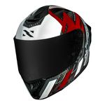 Capacete Norisk Carbon R Team - Vermelho Branco