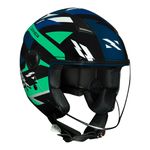 Capacete Norisk Orion (Aberto) Denver - Azul Verde
