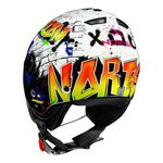 Capacete Norisk Orion (Aberto) Shine - Branco Laranja
