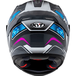 Capacete Kyt Striker 2V Tech - Cinza Azul Rosa.