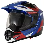 Capacete X11 Crossover Adv - Azul/Vermelho/Branco