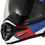 Capacete X11 Crossover Adv - Azul/Vermelho/Branco