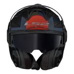 Capacete LS2 FF901 Advant X Oblivion - Preto Fosco/Azul/Laranja
