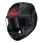 Capacete LS2 FF901 Advant X Oblivion - Preto Fosco/Azul/Laranja