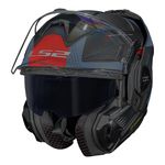 Capacete LS2 FF901 Advant X Oblivion - Preto Fosco/Azul/Laranja