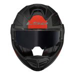 Capacete LS2 FF901 Advant X Oblivion - Preto Fosco Titanium Laranja
