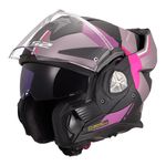 Capacete Ls2 Ff901 Advant X Ultra - Cinza Fosco/roxo