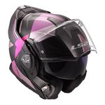 Capacete Ls2 Ff901 Advant X Ultra - Cinza Fosco/roxo