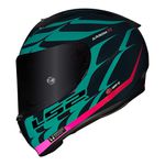 Capacete LS2 FF323 Arrow R Flames - Verde Rosa