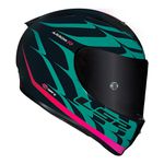 Capacete LS2 FF323 Arrow R Flames - Verde Rosa