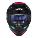 Capacete Asx Eagle Street - Preto/Tiffany/Rosa