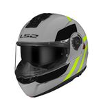 Capacete LS2 Articulado FF908 Strobe 2 Autox - Cinza Amarelo