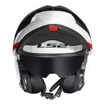Capacete LS2 Articulado FF908 Strobe 2 Autox - Branco Vermelho