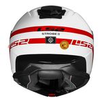 Capacete LS2 Articulado FF908 Strobe 2 Autox - Branco Vermelho