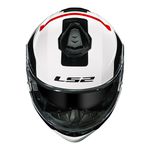 Capacete LS2 Articulado FF908 Strobe 2 Autox - Branco Vermelho