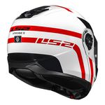 Capacete LS2 Articulado FF908 Strobe 2 Autox - Branco Vermelho
