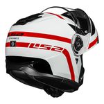Capacete LS2 Articulado FF908 Strobe 2 Autox - Branco Vermelho