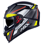 Capacete Asx Eagle SV Explorer - Preto Fosco Grafite Amarelo