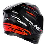 Capacete Asx City Arrow - Preto/Grafite/Vermelho