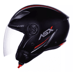 Capacete Asx City Air Solid - Preto Fosco