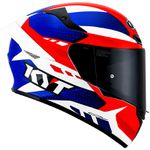 Capacete Kyt Tt Course Gear - Azul vermelho
