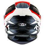 Capacete KYT TT Course Gear - Preto vermelho