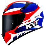 Capacete Kyt Tt Course Gear - Azul vermelho