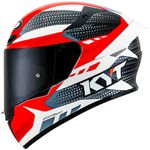 Capacete KYT TT Course Gear - Preto vermelho