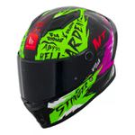 Capacete MT Stinger 2 Ardent C13 - Preto Verde Rosa