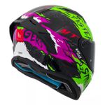 Capacete MT Stinger 2 Ardent C13 - Preto Verde Rosa