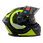 Capacete MT Braker Inox A3 - Preto Amarelo