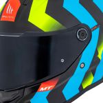 Capacete MT Stinger 2 Asphalt E7 - Preto Azul Amarelo